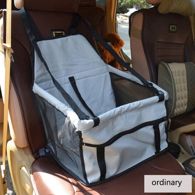 Pet Carrier Dog Car Seat Cover in a stylish solid pattern, designed for small dogs and cats, made from durable and breathable polyester material.