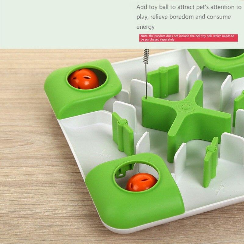 Pet Cat Toys Puzzle Game Toy featuring a colorful feather wand and maze design, perfect for engaging cats and dogs.