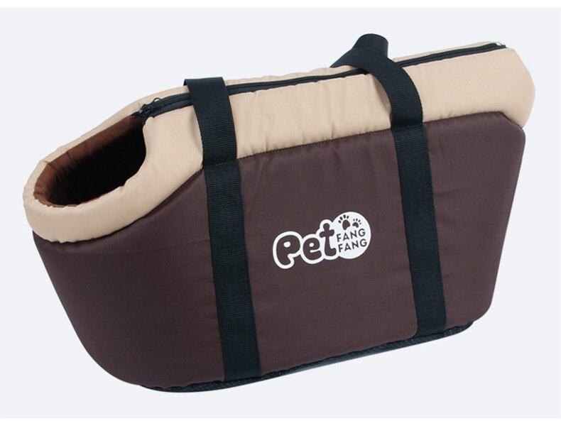 A soft and breathable pet dog bag designed for comfortable travel, featuring a portable shoulder handbag style suitable for small to medium dogs.