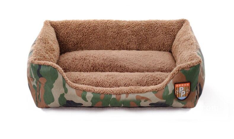Military style camouflage pet dog bed, soft and warm, suitable for small to large dogs and cats.