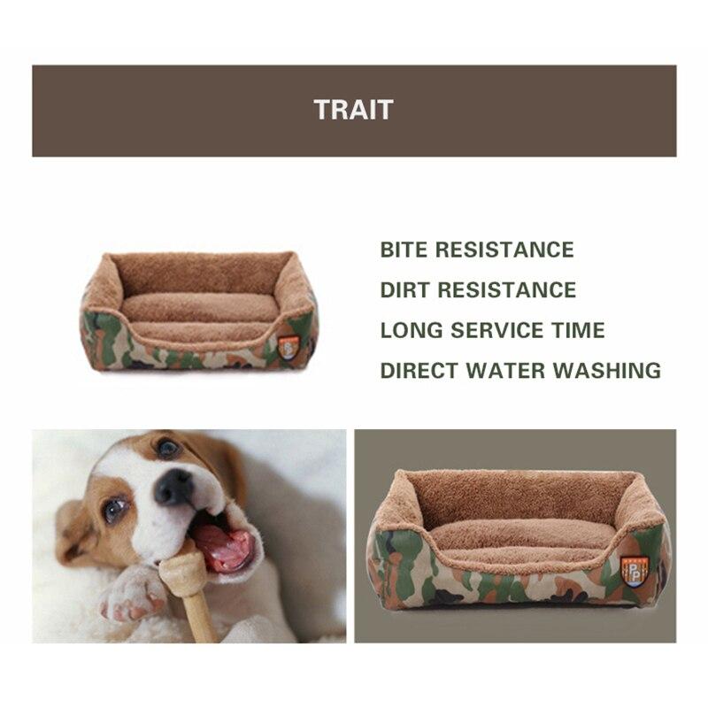 Military style camouflage pet dog bed, soft and warm, suitable for small to large dogs and cats.