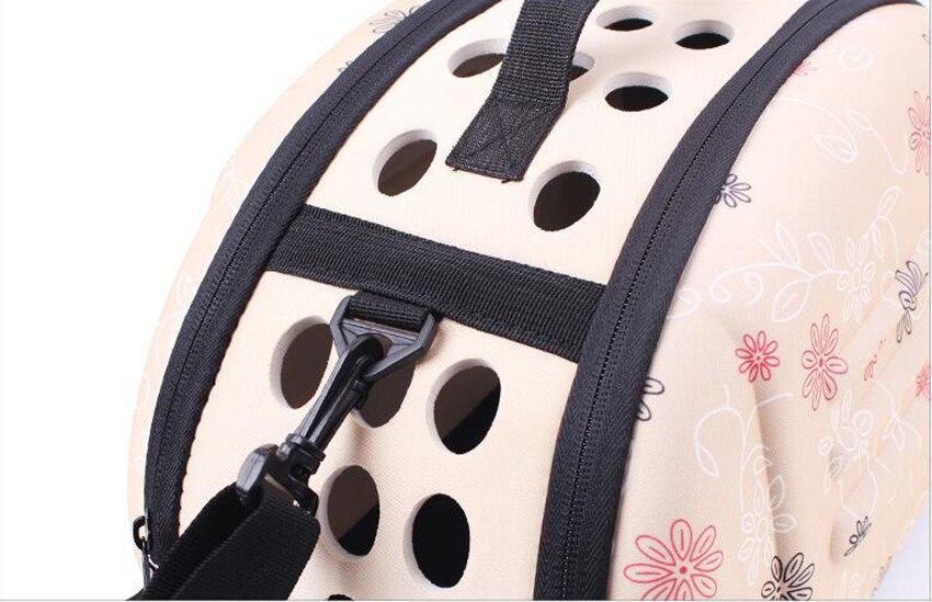 Portable puppy handbag carrier bag in gray, designed for small dogs, featuring a waterproof material and stylish print pattern.