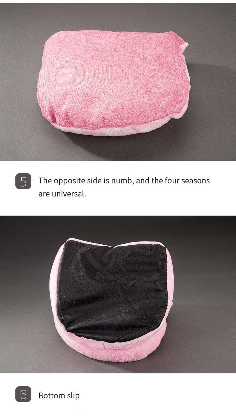 Cute unicorn-shaped pet bed for dogs and cats, featuring a soft cotton exterior and a cozy interior, perfect for winter warmth.