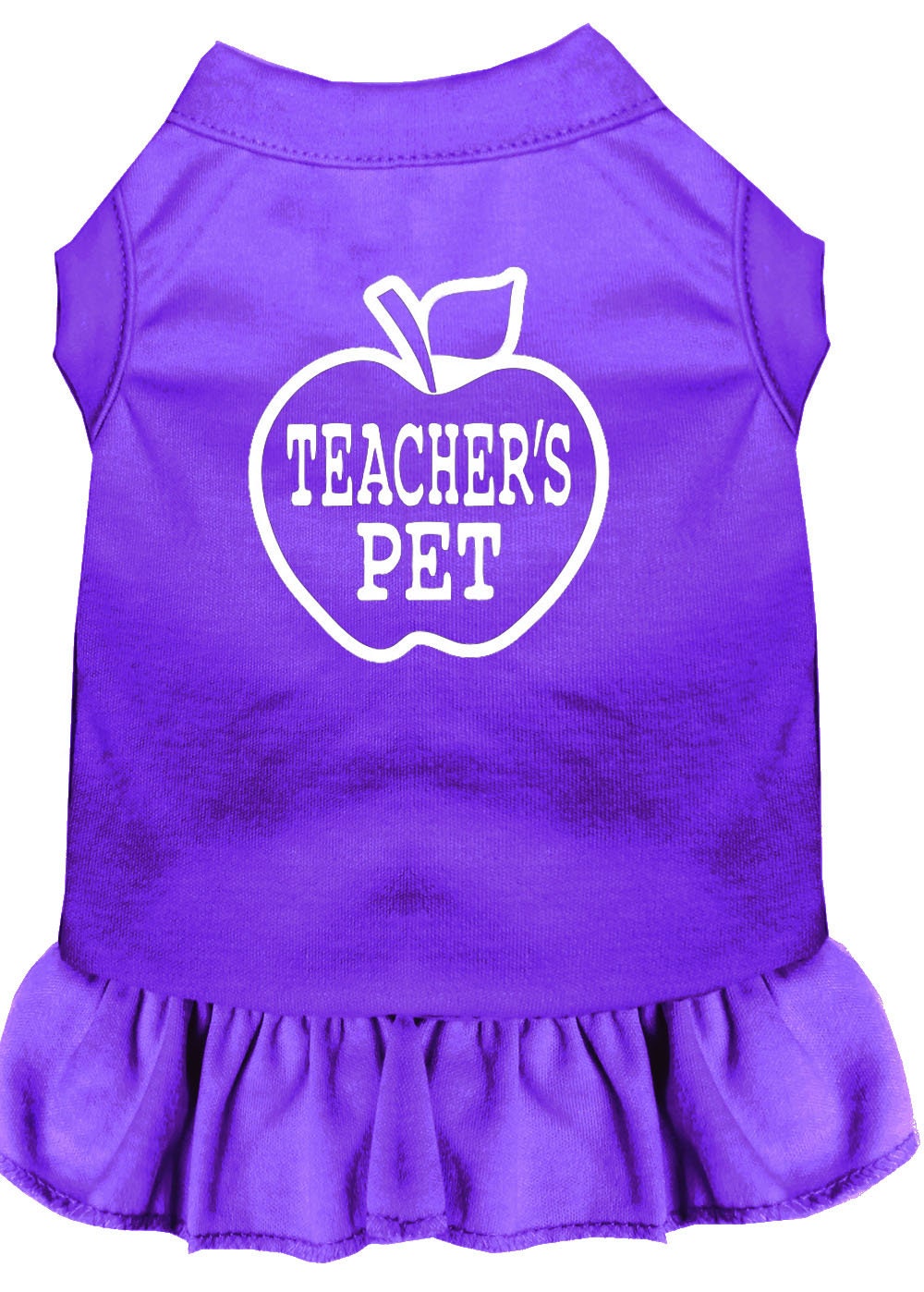 A cute dog and cat dress featuring the phrase 'Teacher's Pet', made from soft cotton and polyester blend, perfect for pets of all sizes.