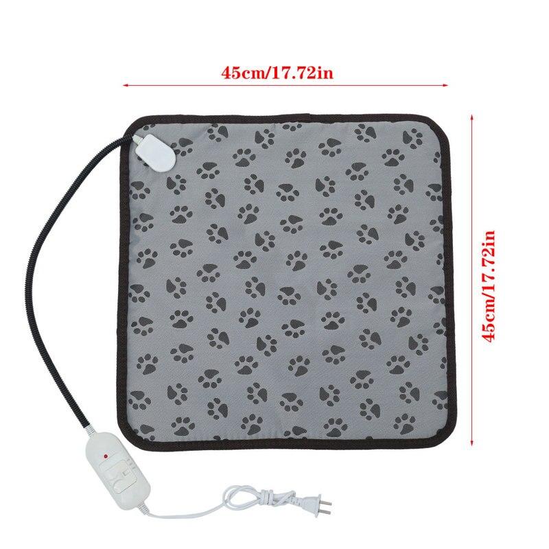 Electric heating pad for pets, designed for dogs and cats, featuring a waterproof non-woven fabric surface and adjustable temperature settings.