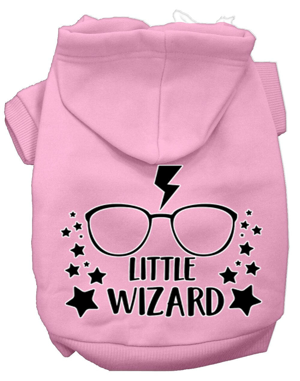 A cozy pet hoodie for dogs and cats, featuring a whimsical 'Little Wizard' design, perfect for chilly days.