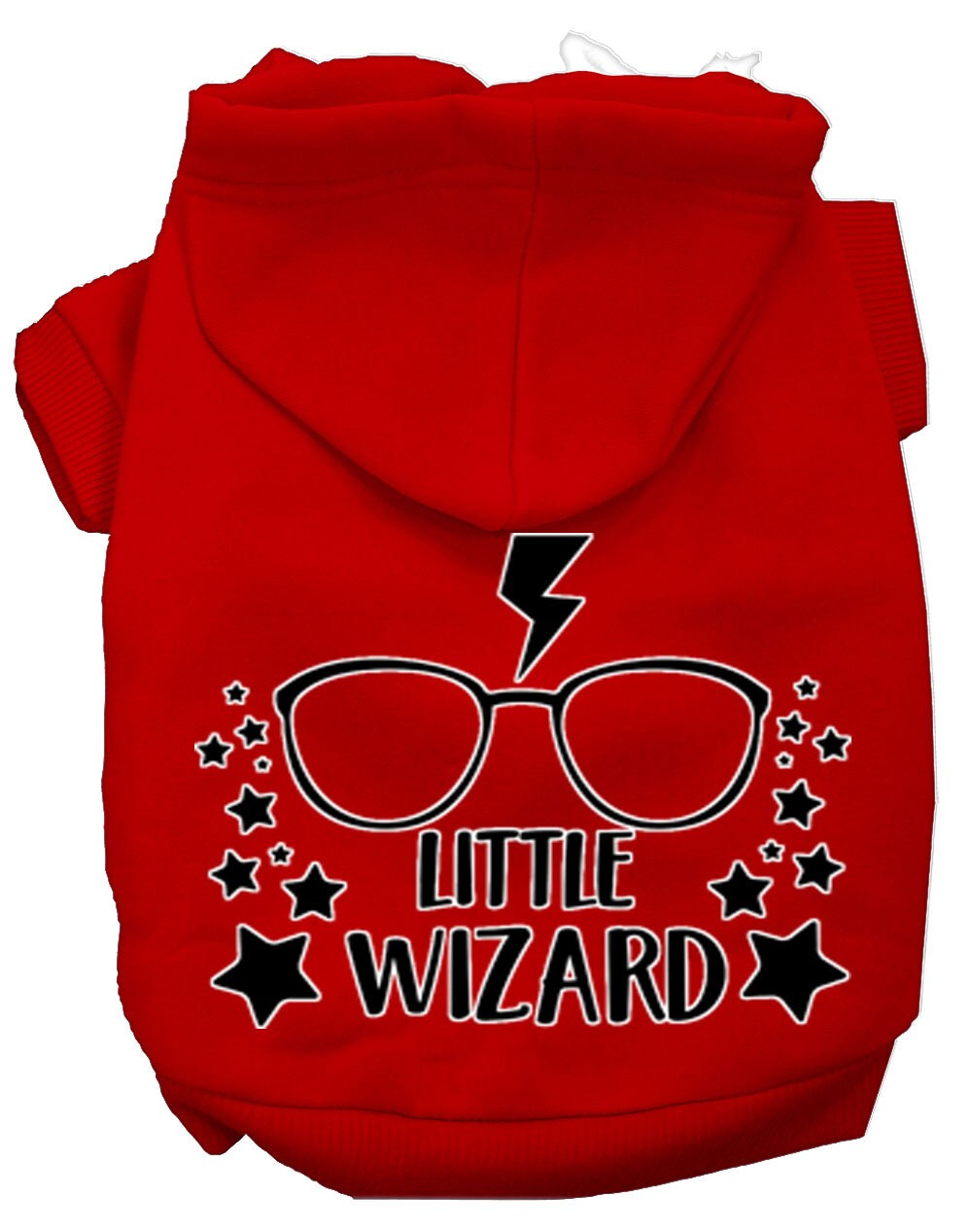 A cozy pet hoodie for dogs and cats, featuring a whimsical 'Little Wizard' design, perfect for chilly days.