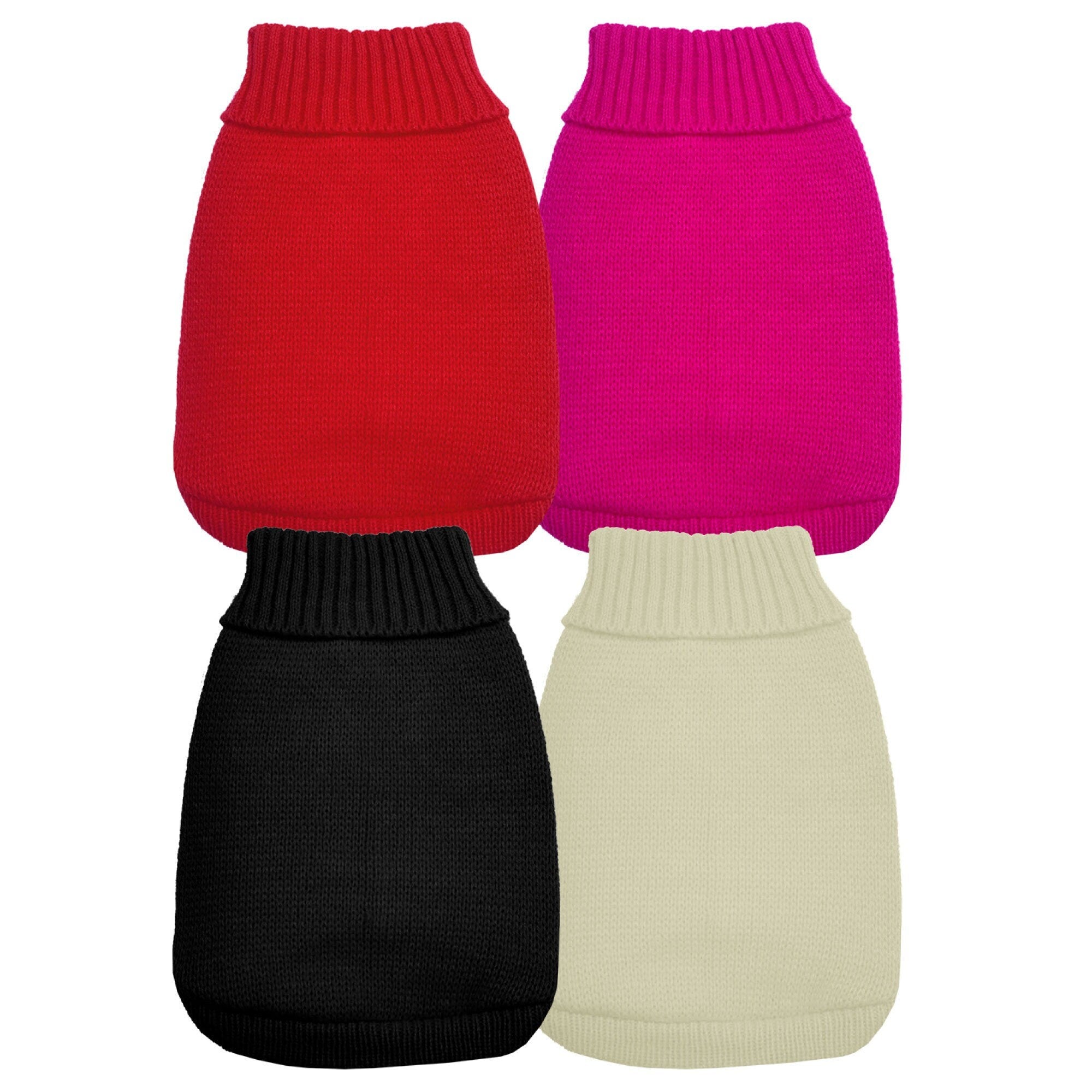 A cozy knit sweater blank for dogs and cats, designed for winter wear, showcasing a plain style in soft fabric.
