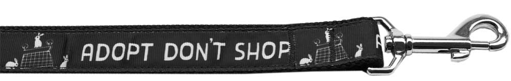 Durable nylon collar and leash for pets featuring 'Adopt Don't Shop' design, suitable for dogs and cats.