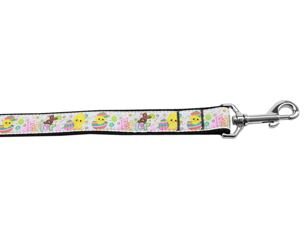 Happy Easter themed nylon collar and leash for dogs and cats, featuring vibrant colors and durable design.
