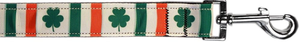 Irish Pride nylon collar and leash for dogs and cats, featuring military-grade nylon and stylish ribbon design.