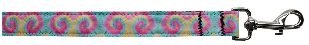 Pastel Tie Dye nylon collar and leash for dogs and cats, showcasing vibrant colors and durable design.