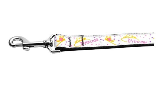 A stylish nylon collar and leash set for pets, featuring a pink ribbon design, perfect for dogs and cats.