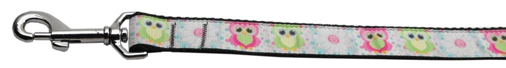 Colorful nylon collar and leash set featuring cute owl design, perfect for dogs and cats.
