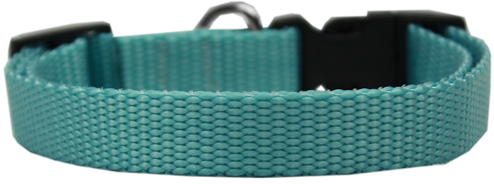 A stylish nylon collar for dogs and cats, featuring a durable design with a high-quality ribbon stitched on top, available in various sizes.