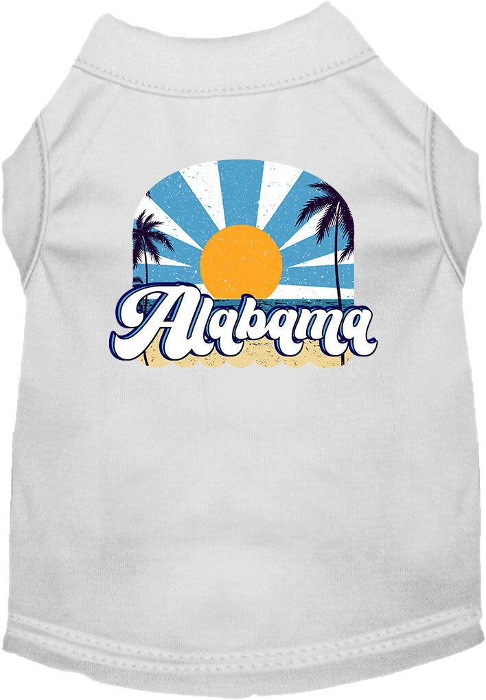 A soft and stylish screen printed shirt for medium to large dogs and cats, featuring the 'Alabama Coast' design, perfect for casual wear.