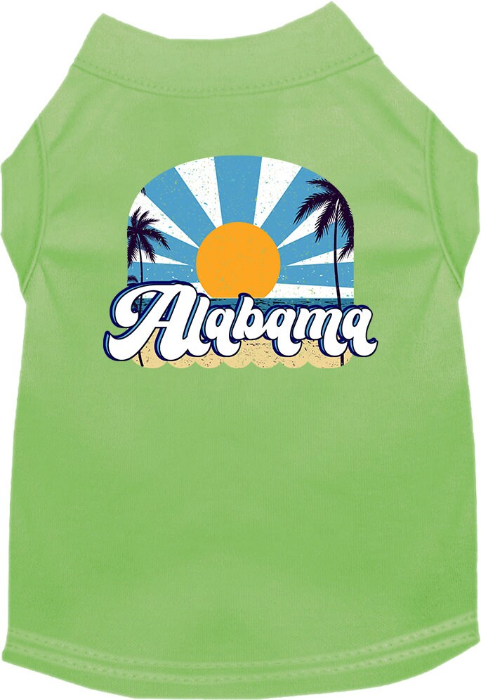 A soft and stylish screen printed shirt for medium to large dogs and cats, featuring the 'Alabama Coast' design, perfect for casual wear.
