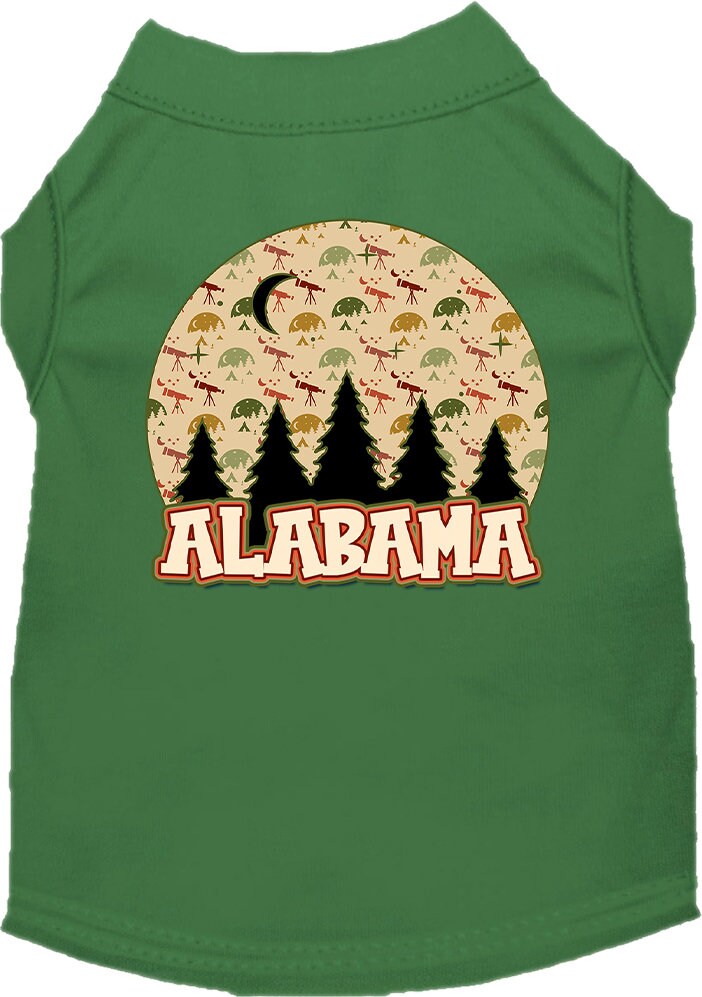 A soft and stylish screen printed shirt for medium to large pets, featuring the design 'Alabama Under The Stars'.