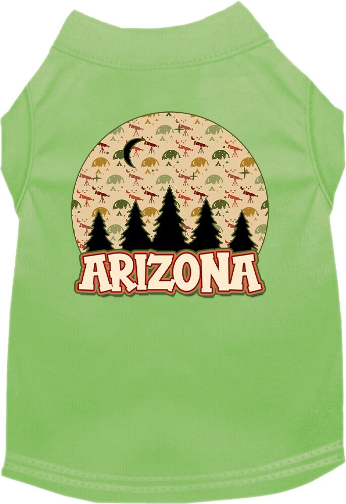 A soft and comfy screen printed shirt for medium to large pets, featuring a unique 'Arizona Under The Stars' design, perfect for stylish outings.