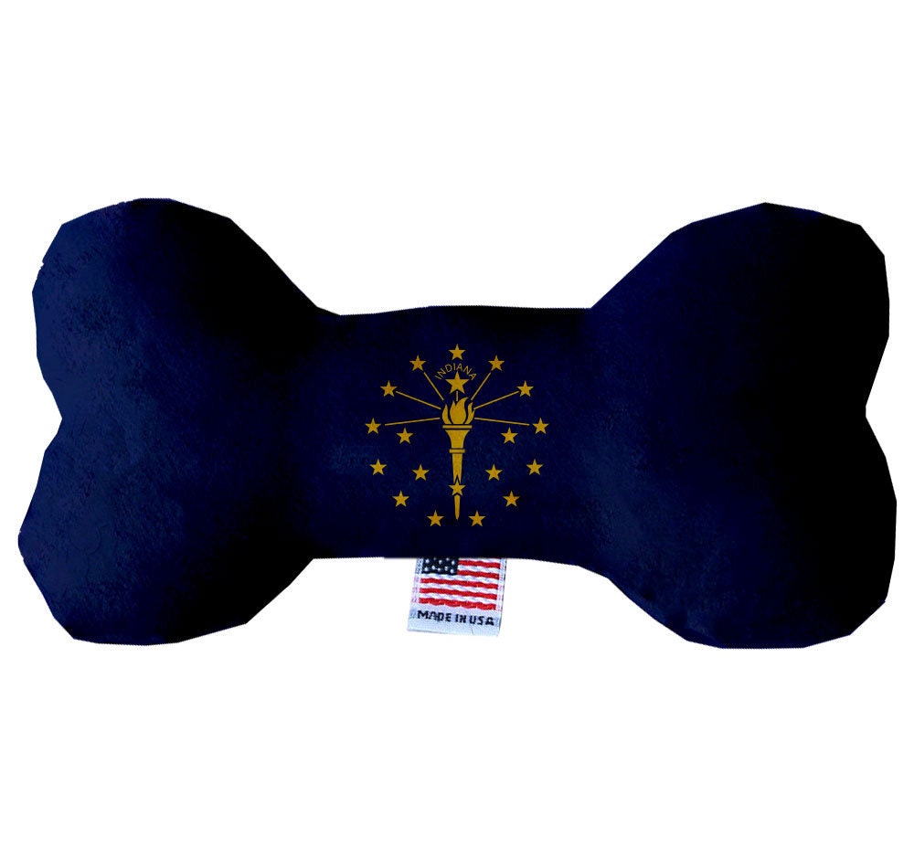 A collection of handmade plush bone toys for dogs, featuring various patterns and sizes, showcasing their soft texture and squeaker functionality.