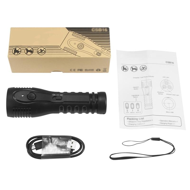 Ultrasound Repeller Control Trainer Device for dogs, featuring a compact design and built-in flashlight, ideal for training and barking deterrence.