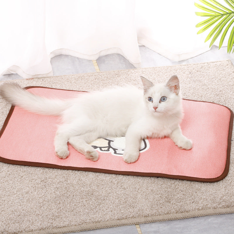 Pet Ice Blanket Cool Mat for cats and dogs, featuring a cooling gel technology and a comfortable design, perfect for summer use.