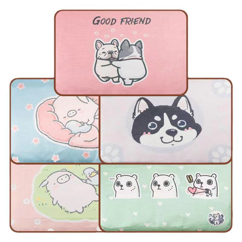 Pet Ice Blanket Cool Mat for cats and dogs, featuring a cooling gel technology and a comfortable design, perfect for summer use.