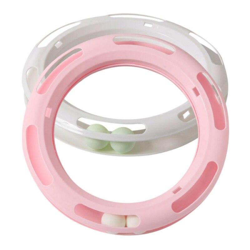 A colorful interactive ball toy for cats, designed for exercise and play, featuring a durable plastic construction.