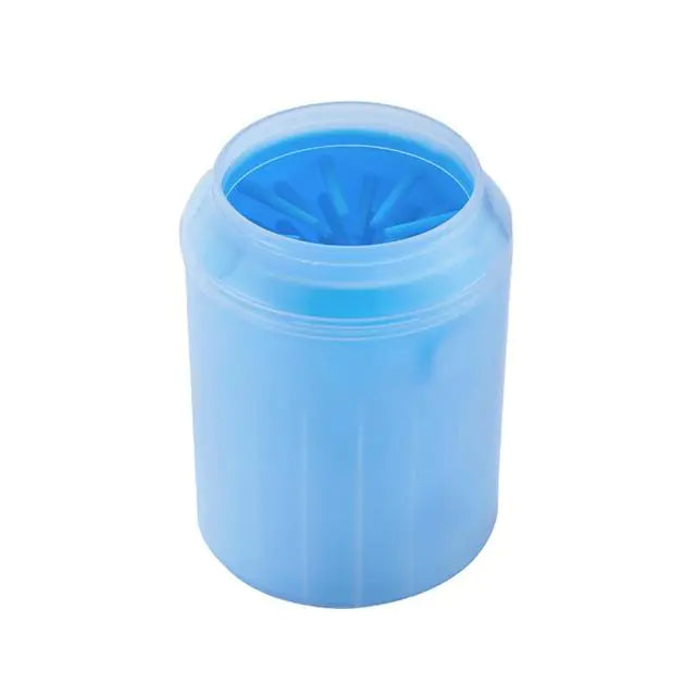 A colorful Pet Paw Washing Silicone Cup with soft bristles, designed for cleaning pet paws effectively and gently.