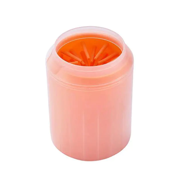 A colorful Pet Paw Washing Silicone Cup with soft bristles, designed for cleaning pet paws effectively and gently.