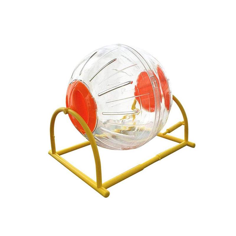 A colorful Pet Rodent Mice Hamster Run-About Exercise Ball in orange, pink, and blue, designed for hamsters to exercise safely.