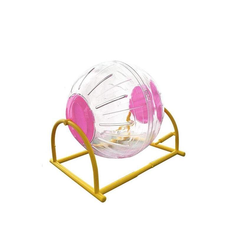 A colorful Pet Rodent Mice Hamster Run-About Exercise Ball in orange, pink, and blue, designed for hamsters to exercise safely.
