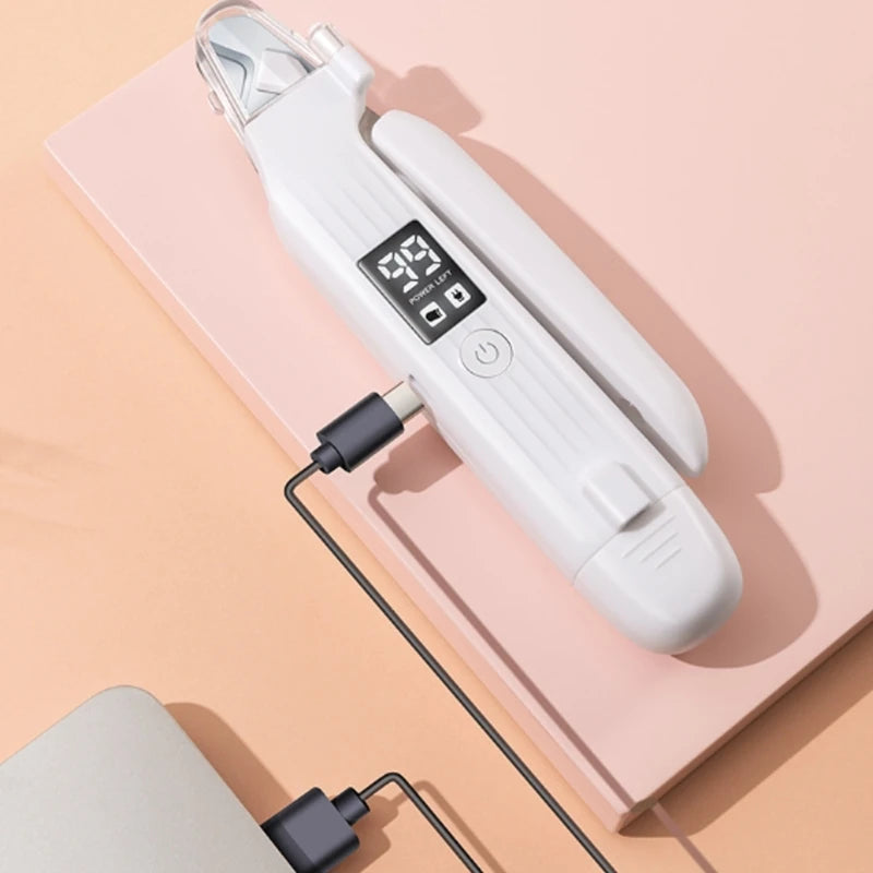 Pet Safety LED Grinder Claw Trimmer designed for safe and efficient nail grooming of dogs, cats, and rabbits, featuring an ergonomic grip and LED light.