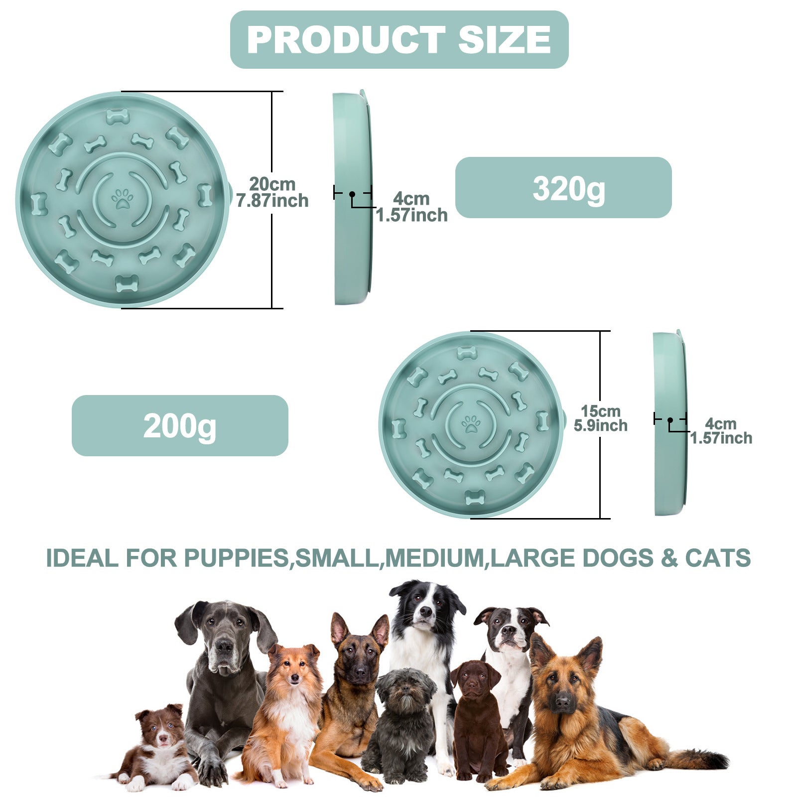 A colorful Pet Slow Food Bowl made of durable silica gel, featuring a suction cup base to prevent sliding during mealtime.