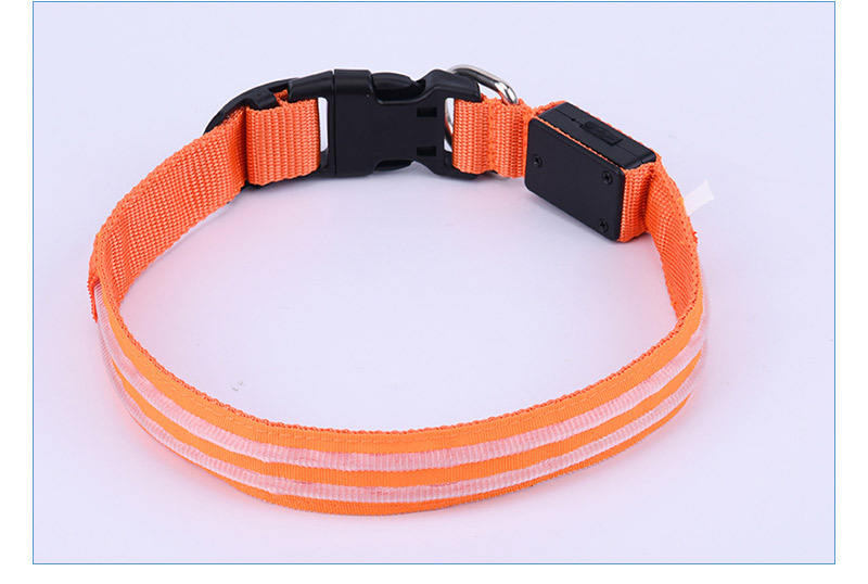 LED Flash Dog Collar in various colors, showcasing its luminous features and durable design.
