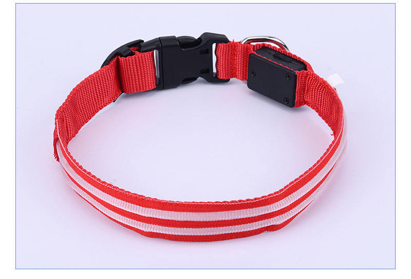 LED Flash Dog Collar in various colors, showcasing its luminous features and durable design.