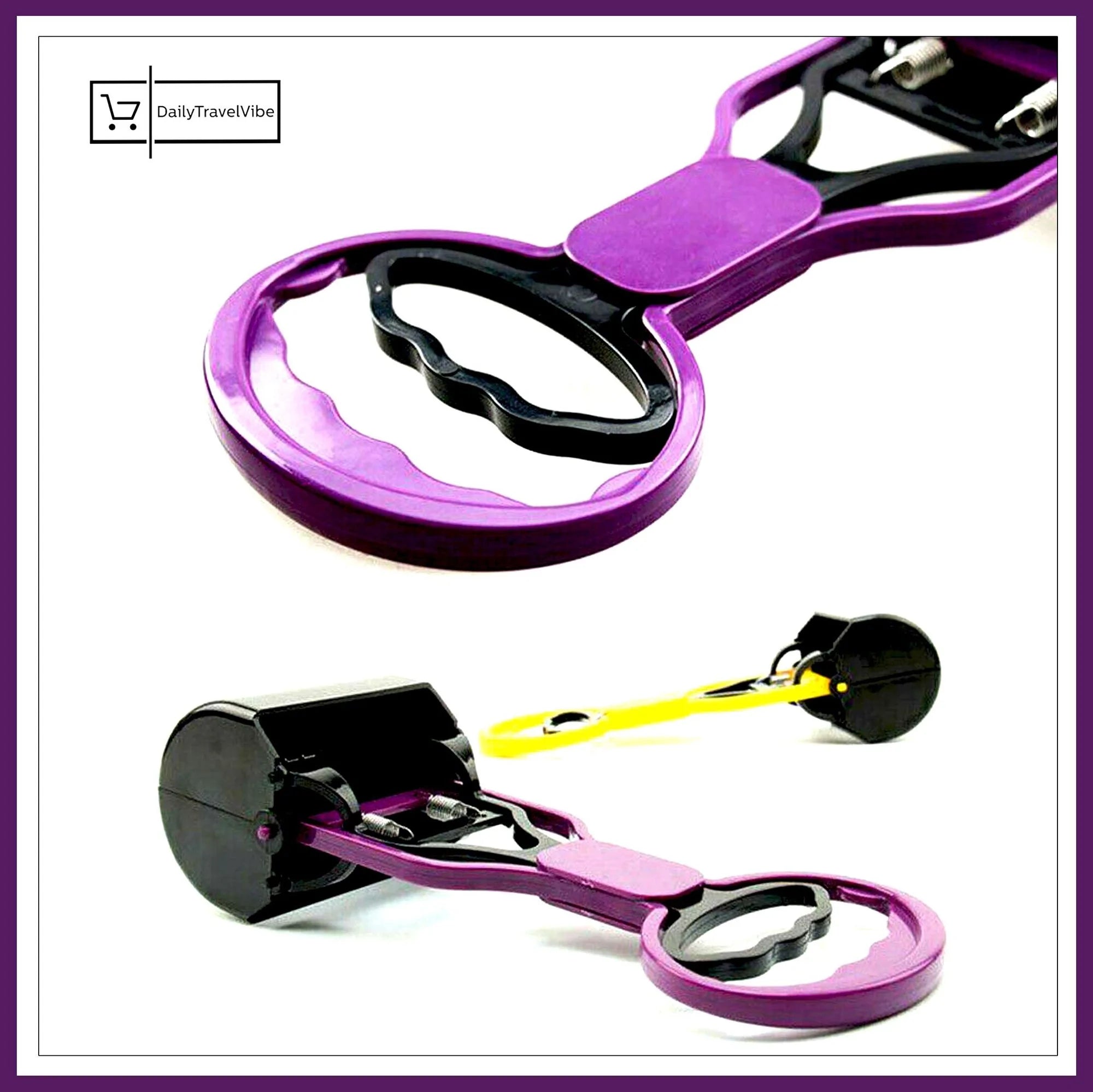 A Convenient Pet Waste Scooper with an ergonomic handle and wide scoop, designed for easy pet waste removal in various outdoor surfaces.