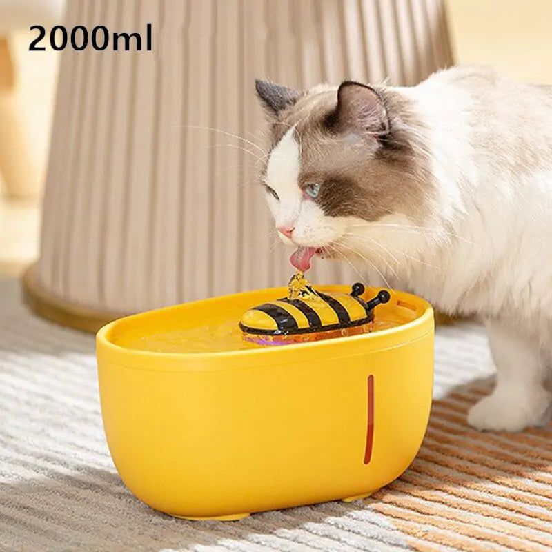 A stylish Pet Water Fountain with a continuous flow of filtered water, designed for pets to stay hydrated.
