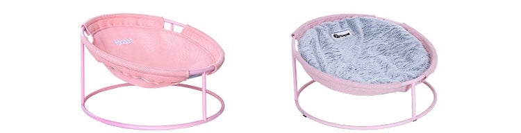 A cozy and stylish pets bed designed for both winter and summer, featuring a soft hammock and a pill toy, perfect for cats of all ages.