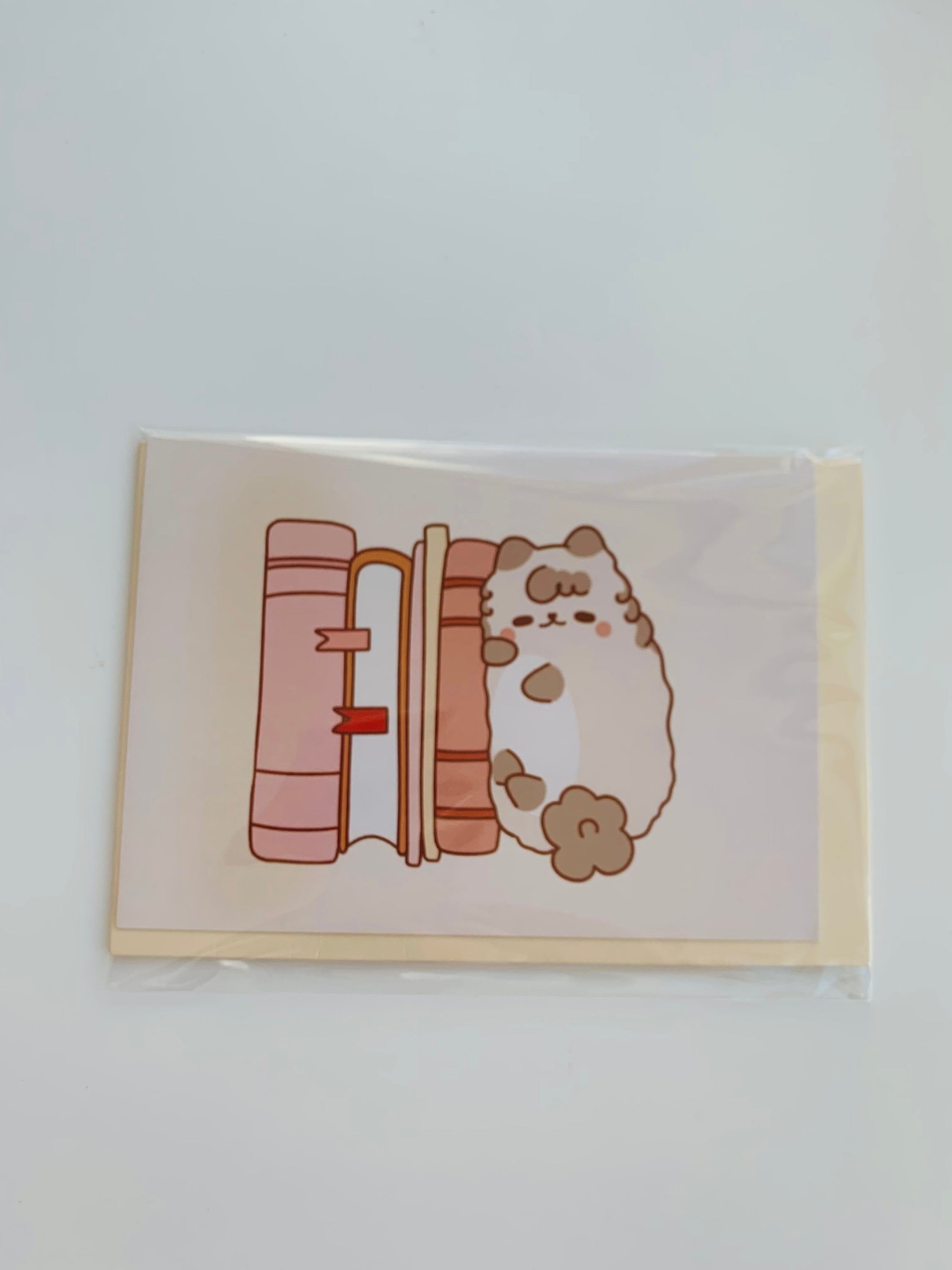 PETS CARD - #111 featuring a hand-painted design on smooth white cardstock with a craft envelope.