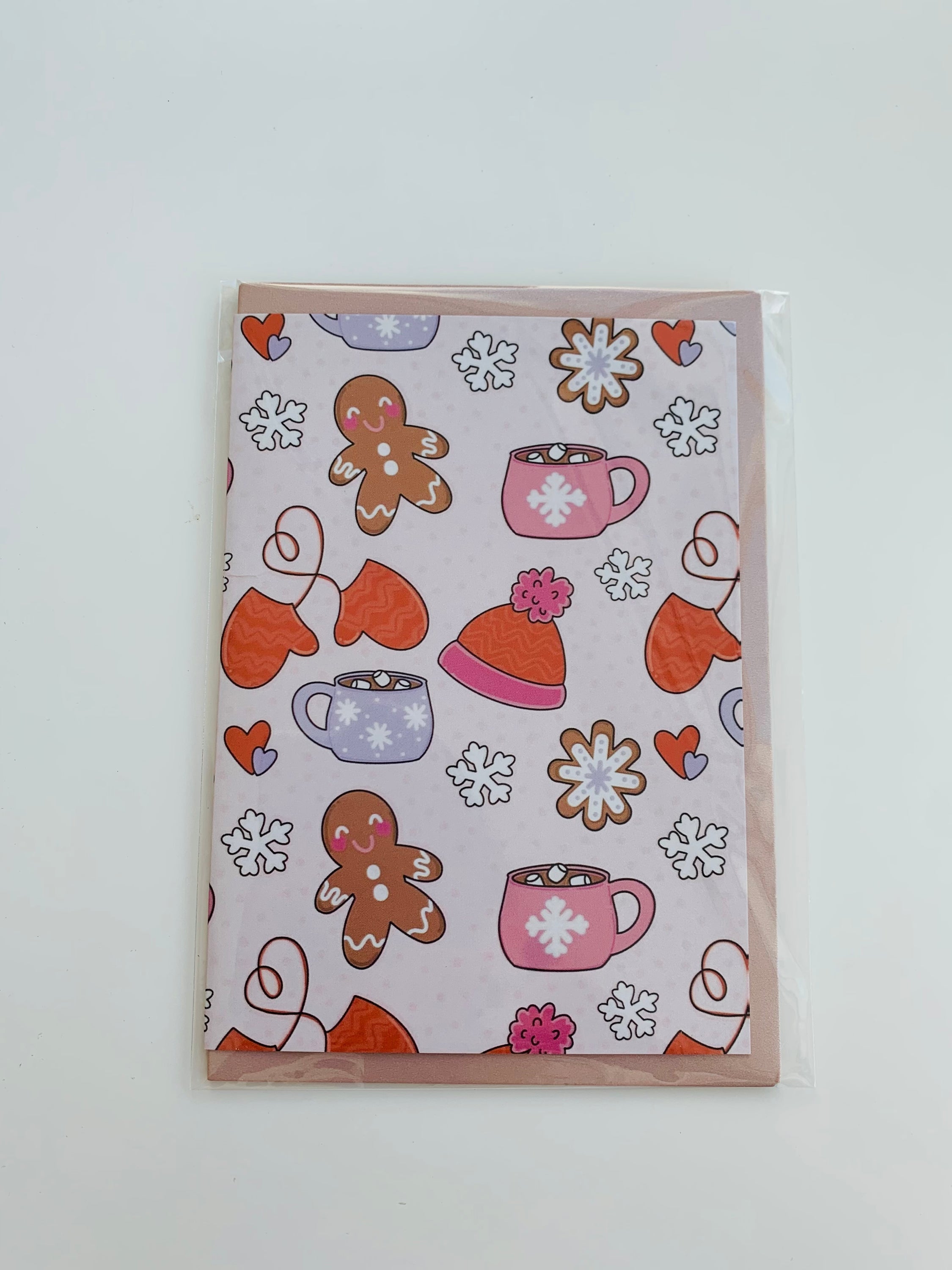 PETS CARD - #110 featuring a hand-painted design on smooth white cardstock with a craft envelope.