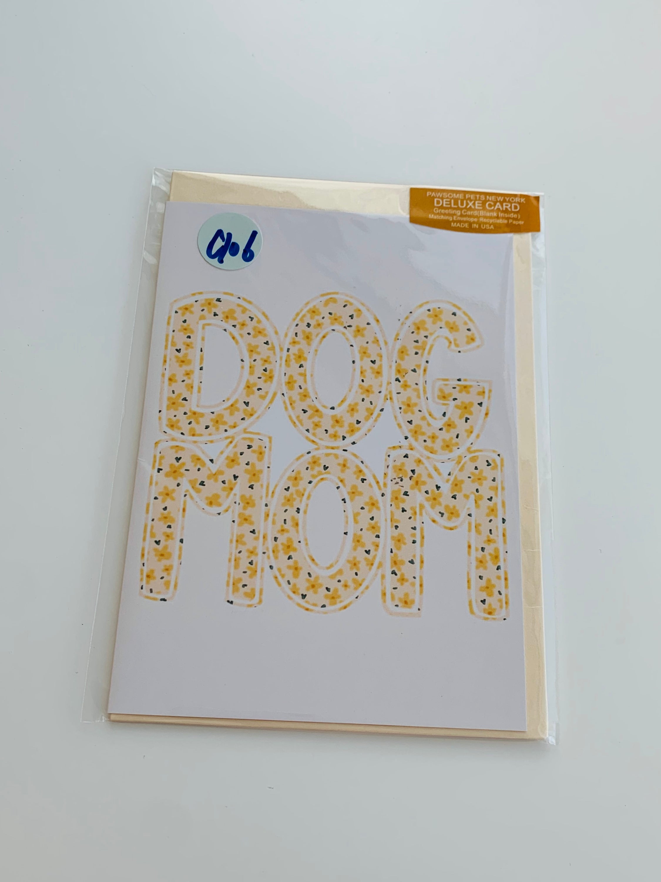 PETS CARD - #100 featuring a charming design, folded on smooth white cardstock with a craft envelope.