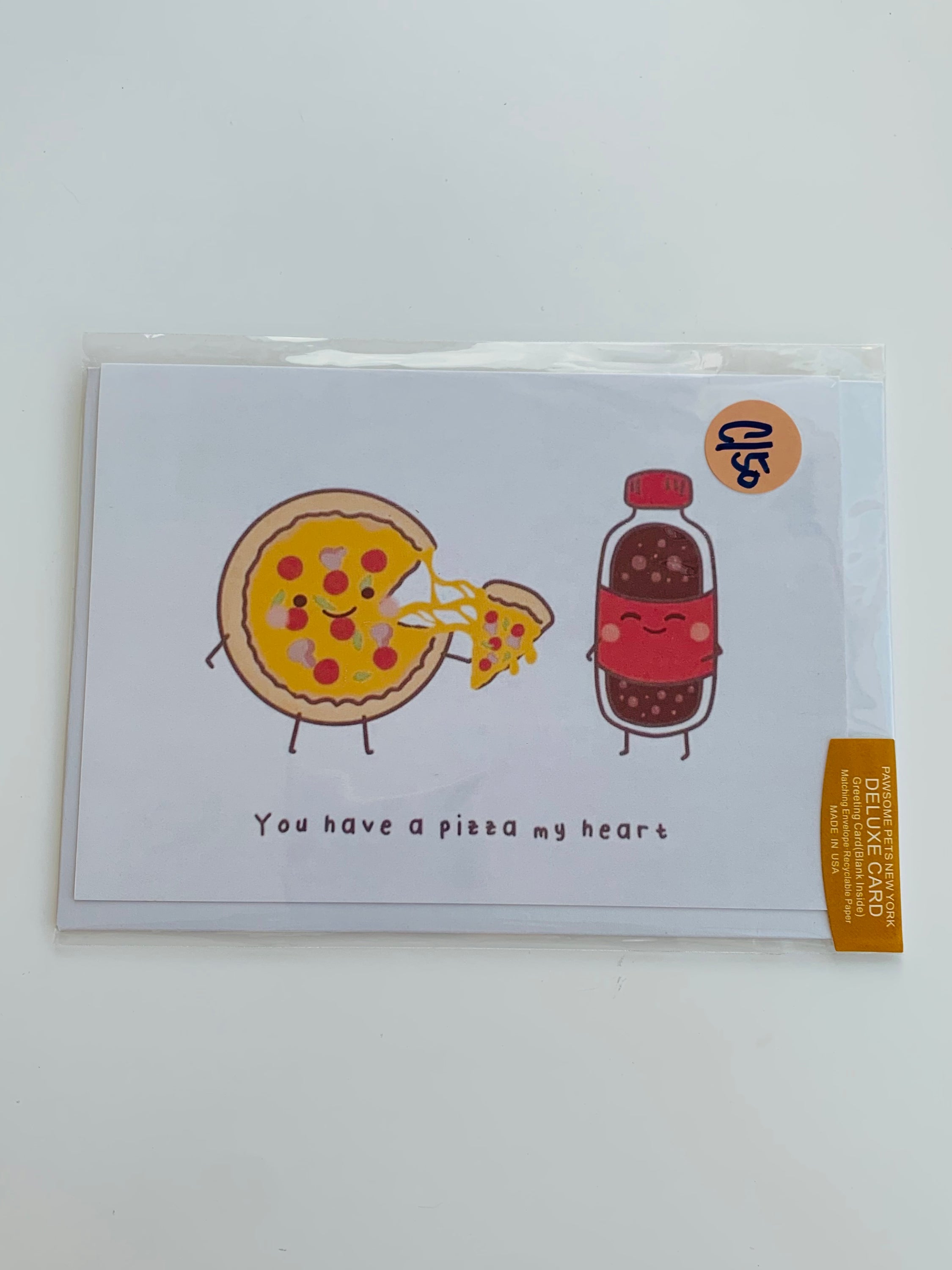 PETS CARD - #102 featuring a hand-painted design, folded card on smooth white cardstock with a craft envelope.