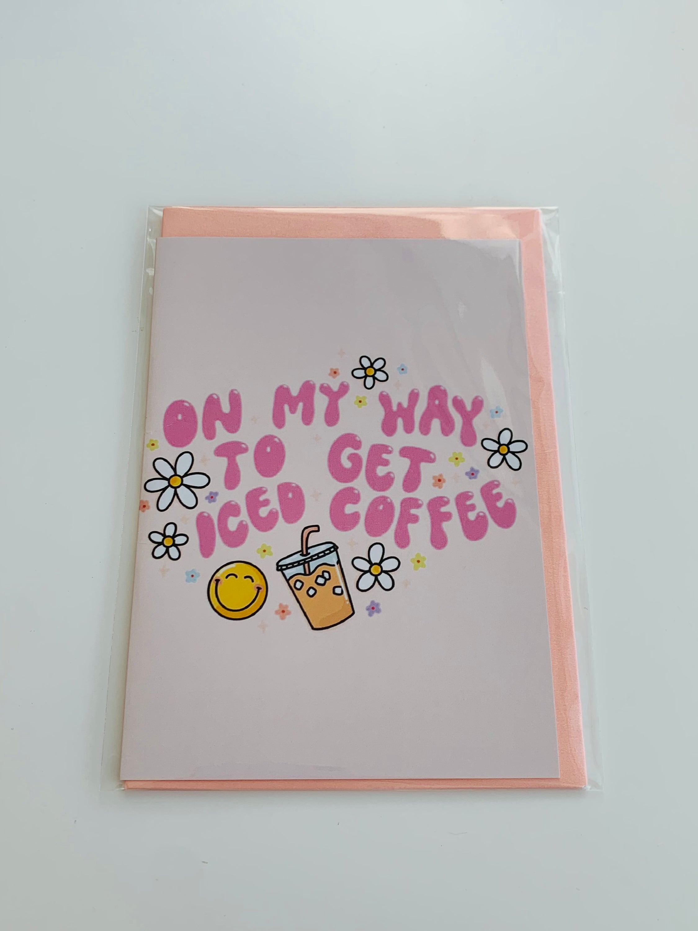 PETS CARD - #103 featuring a hand-painted design on smooth white cardstock with a craft envelope.