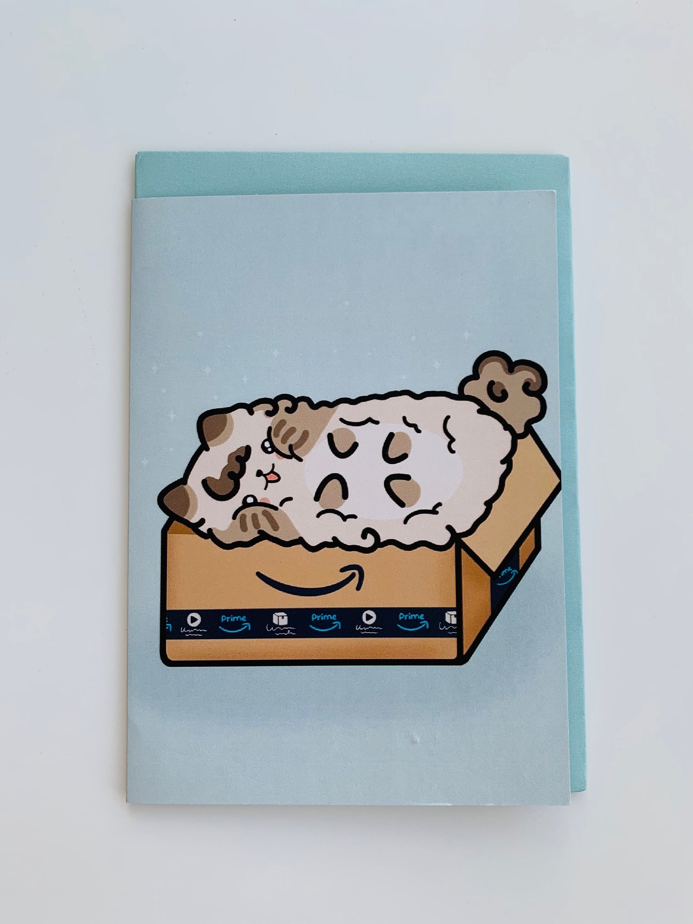 PETS CARD - #121 featuring a hand-painted design on smooth white cardstock with a craft envelope.