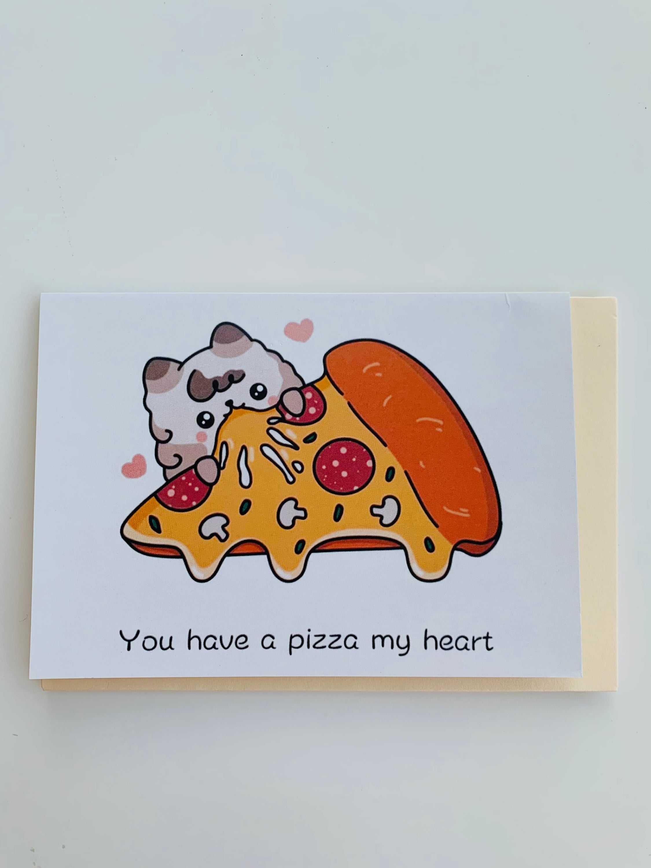 PETS CARD - #123 featuring hand-painted design on smooth white cardstock with a craft envelope.