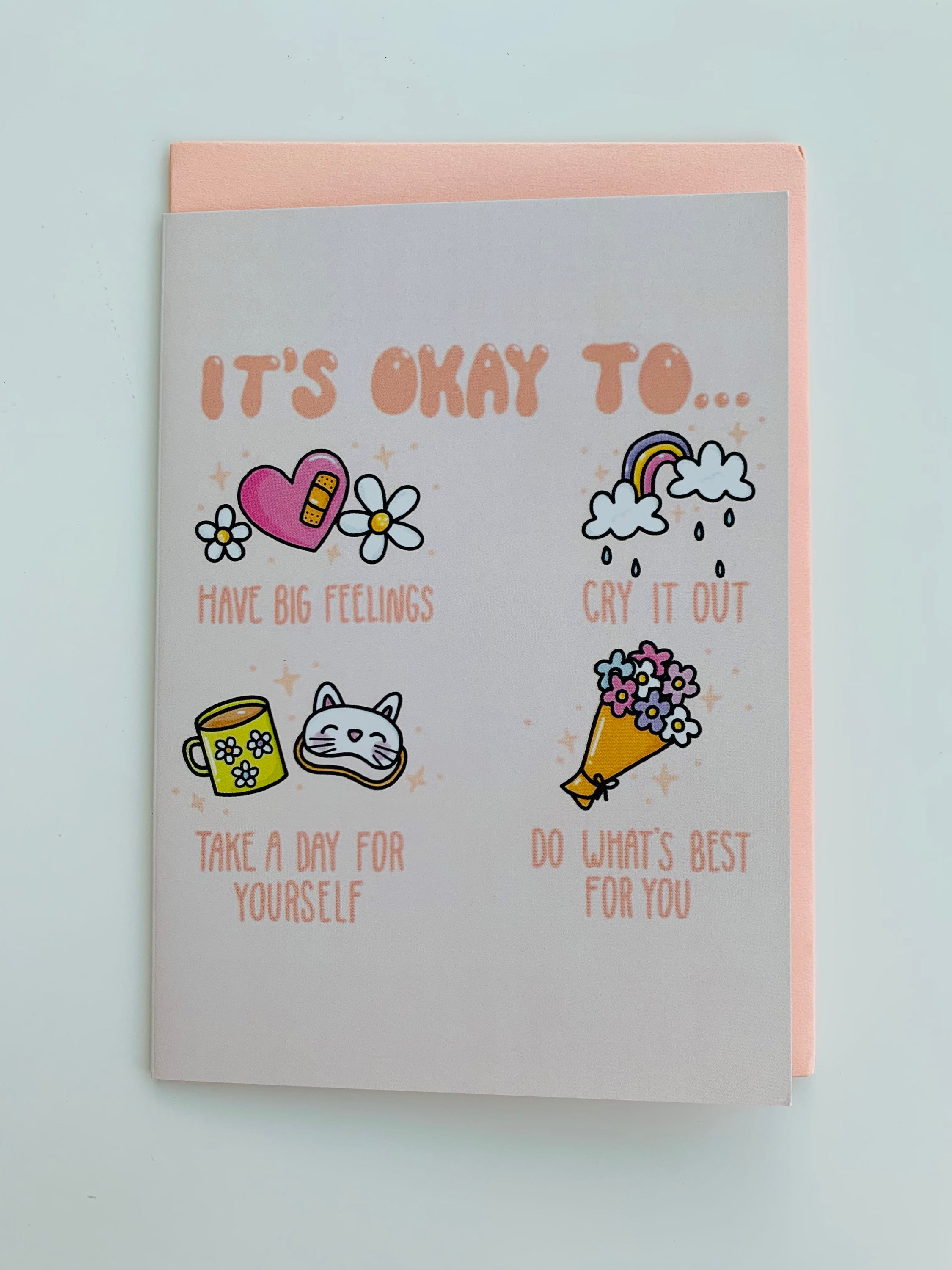 PETS CARD - #126 featuring a hand-painted design on smooth white cardstock with a craft envelope.