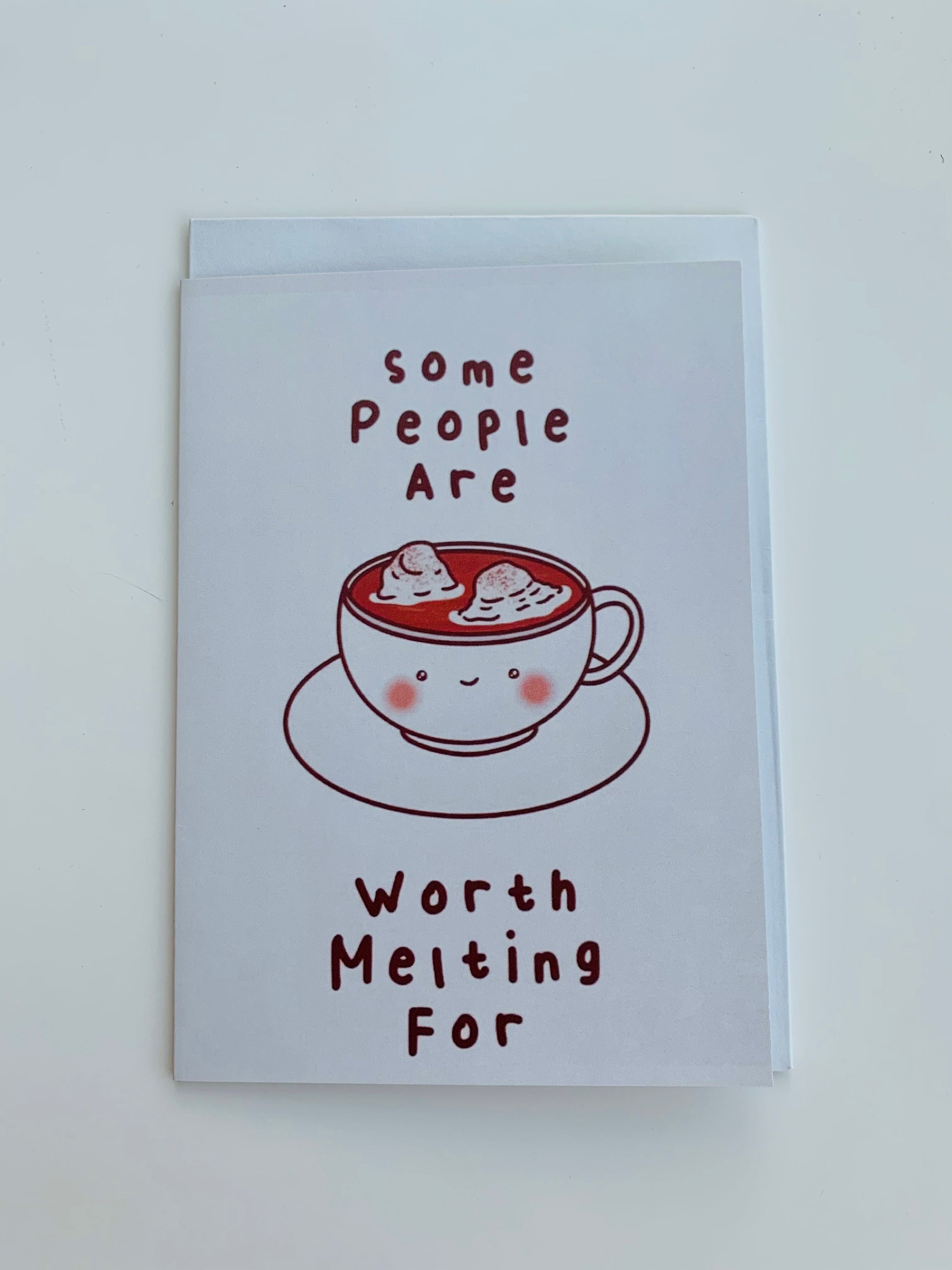 PETS CARD - #130 featuring a hand-painted design on smooth white cardstock, accompanied by a plain craft envelope.