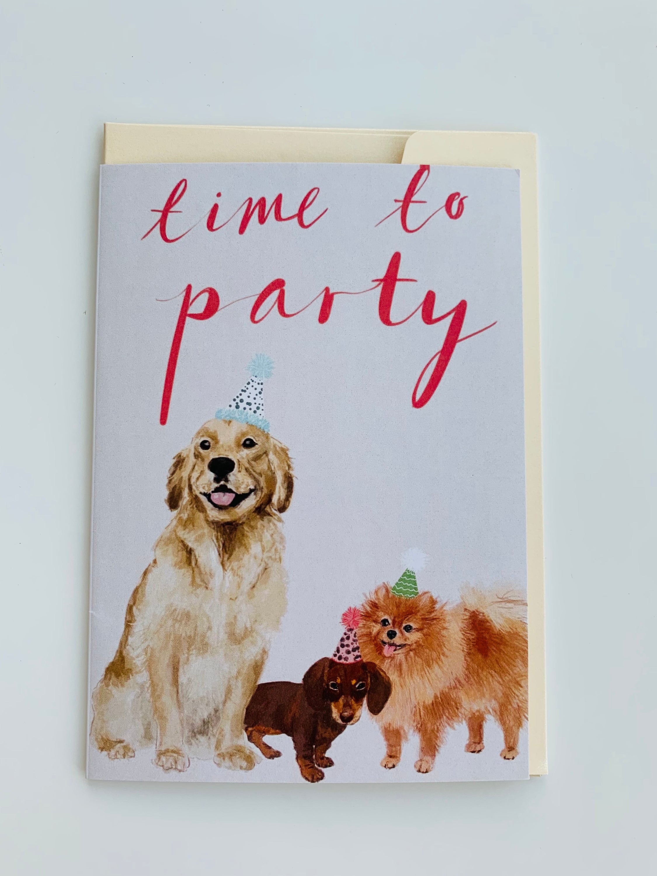 PETS CARD - #131 featuring a hand-painted design on smooth white cardstock with a craft envelope.