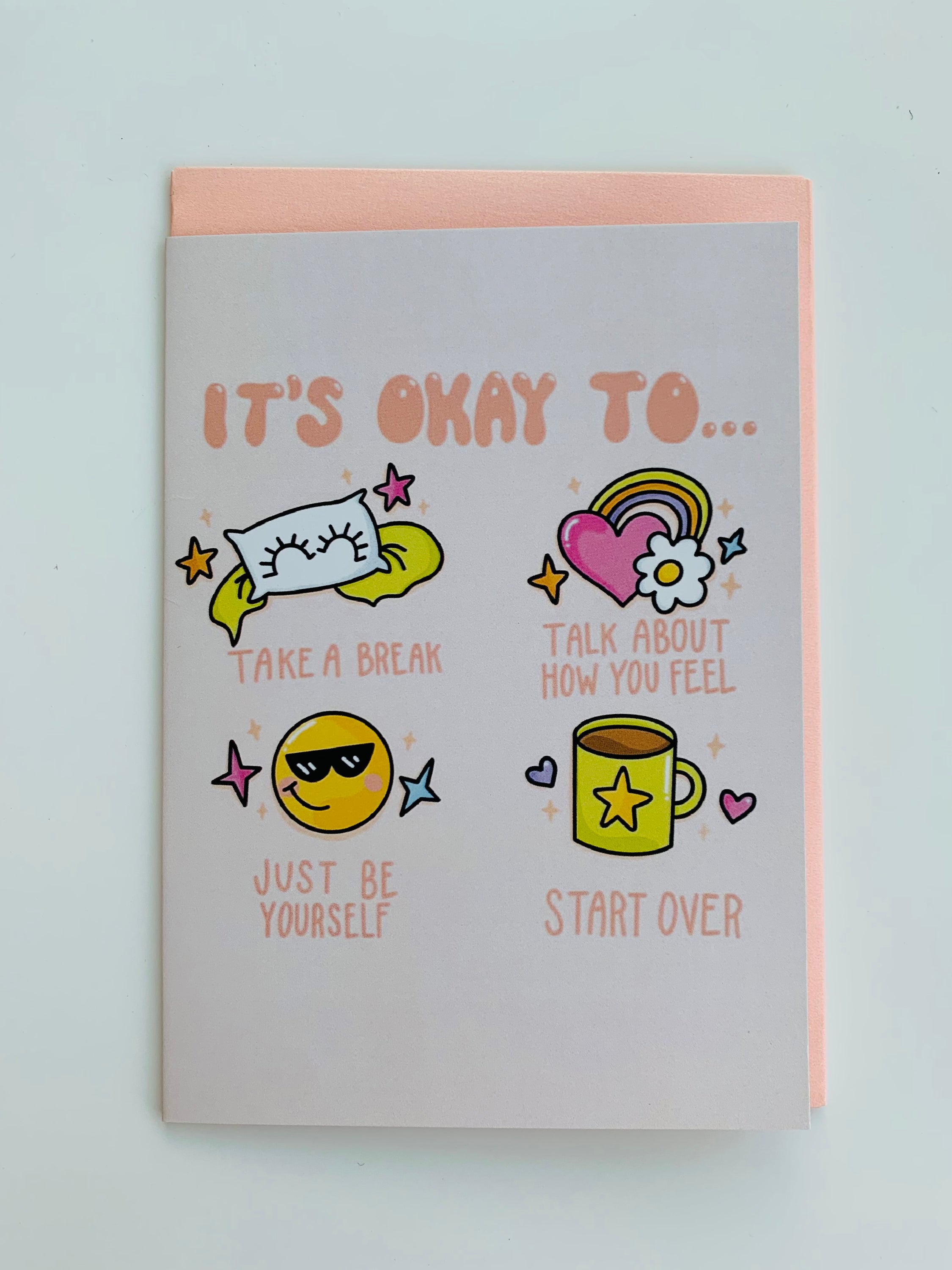 PETS CARD - #132 featuring a hand-painted design on smooth white cardstock with a craft envelope.